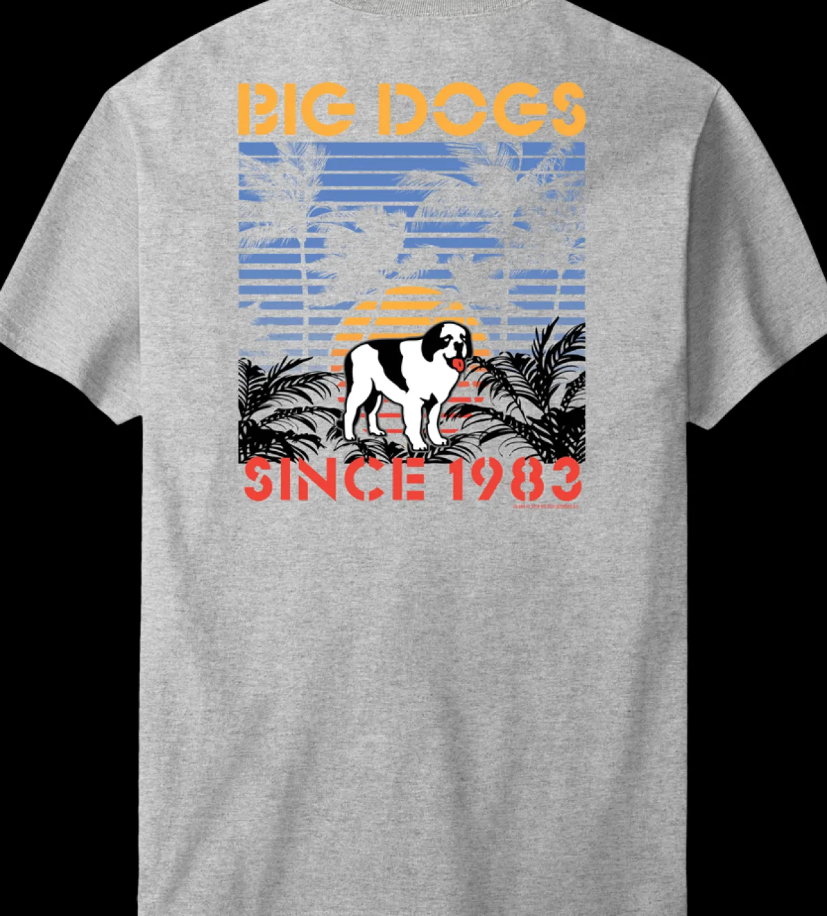 Big Dogs Logo Tees|Sunset Stripe T-Shirt