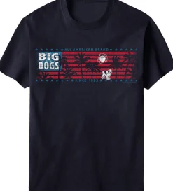 Big Dogs Patriotic|Chest Stripe|Tropical Stars & Stripes Chest Stripe T-Shirt