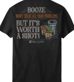 Big Dogs Food & Drink|Worth A Shot T-Shirt